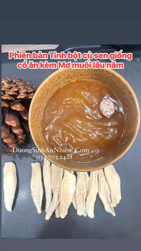 Tinh bột củ sen hồng canh tác tự nhiên nguyên chất chi tiết