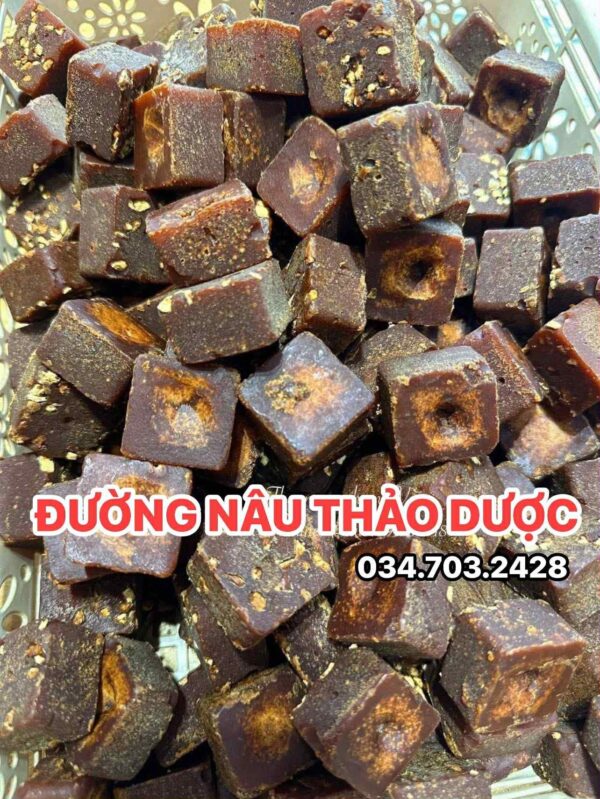 Đường nâu thảo dược cận cảnh