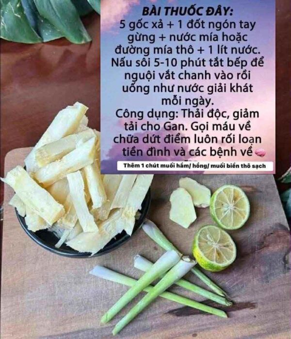 ĐƯỜNG MÍA THÔ MUỐI GỪNG SẢ 1KG[Hàng Order] khi pha, nấu