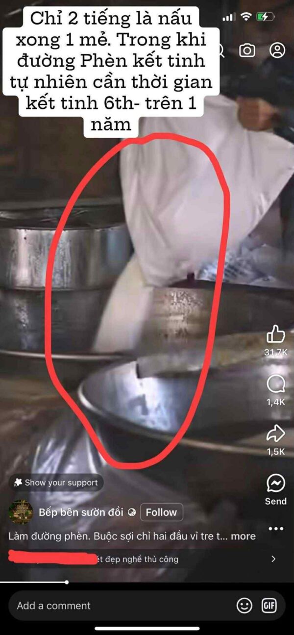 ĐƯỜNG PHÈN KẾT TINH TỰ NHIÊN TỪ MÍA 1KG[Không pha tinh luyện] chi tiết