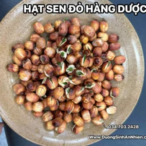 Hạt sen đỏ khô hàng dược nguyên vỏ lụa và tâm sen