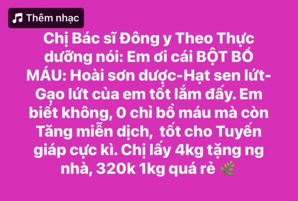 Bột bổ máu dưỡng sinh cận cảnh