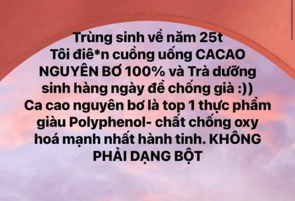 CA CAO THÔ NGUYÊN BƠ 100% RAW VIRGIN (HÀNG ORDER 7 NGÀY) chi tiết