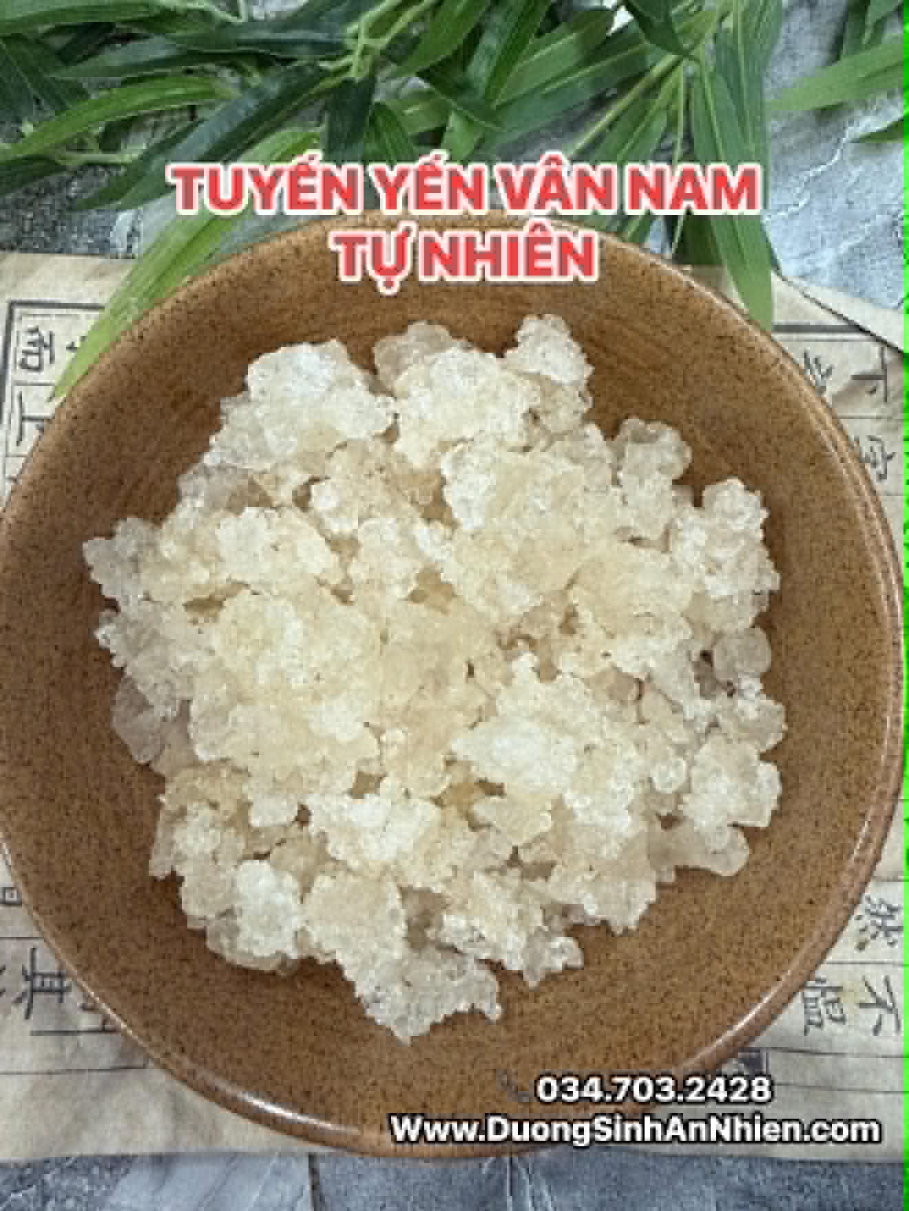 TUYẾN YẾN VÂN NAM TỰ NHIÊN KHÔNG TẨY 200Gram