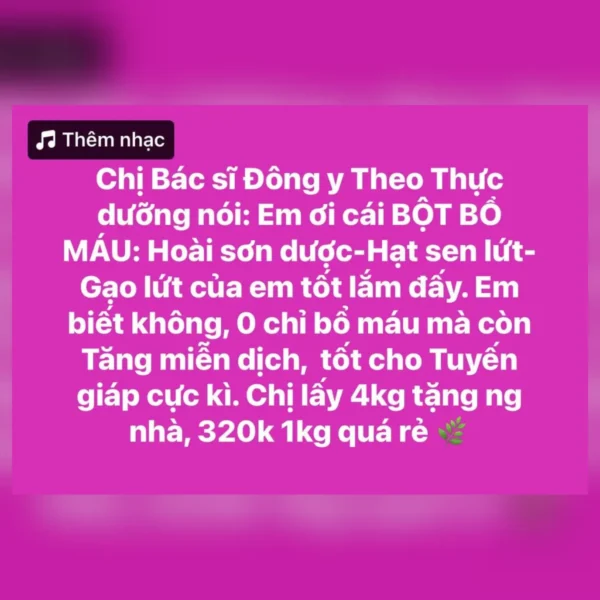 Bột bổ máu dưỡng sinh