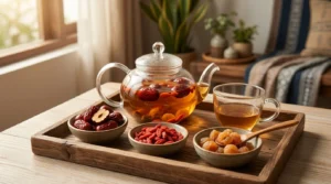 Cách nấu trà táo đỏ kỷ tử màu hổ phách thơm dịu