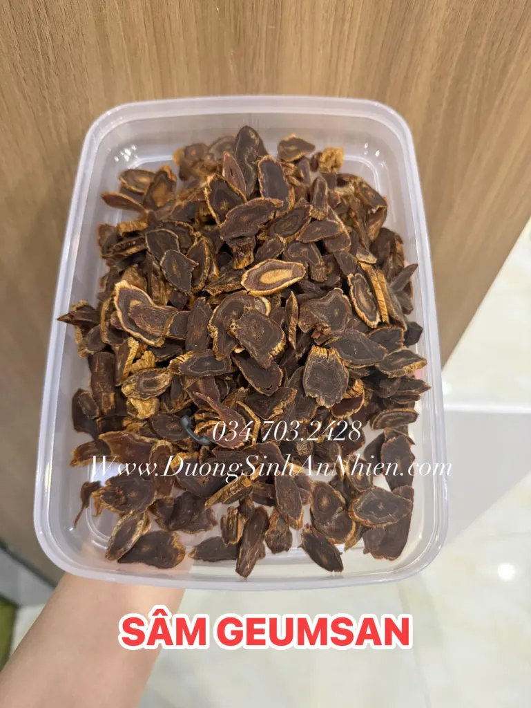 Hồng sâm thái lát làm quà biếu