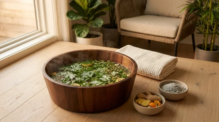 Ngâm chân ngải cứu